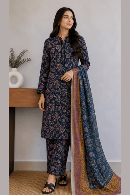 Breeza Digital Printed 3PC Ready to Wear Design No- 7507
