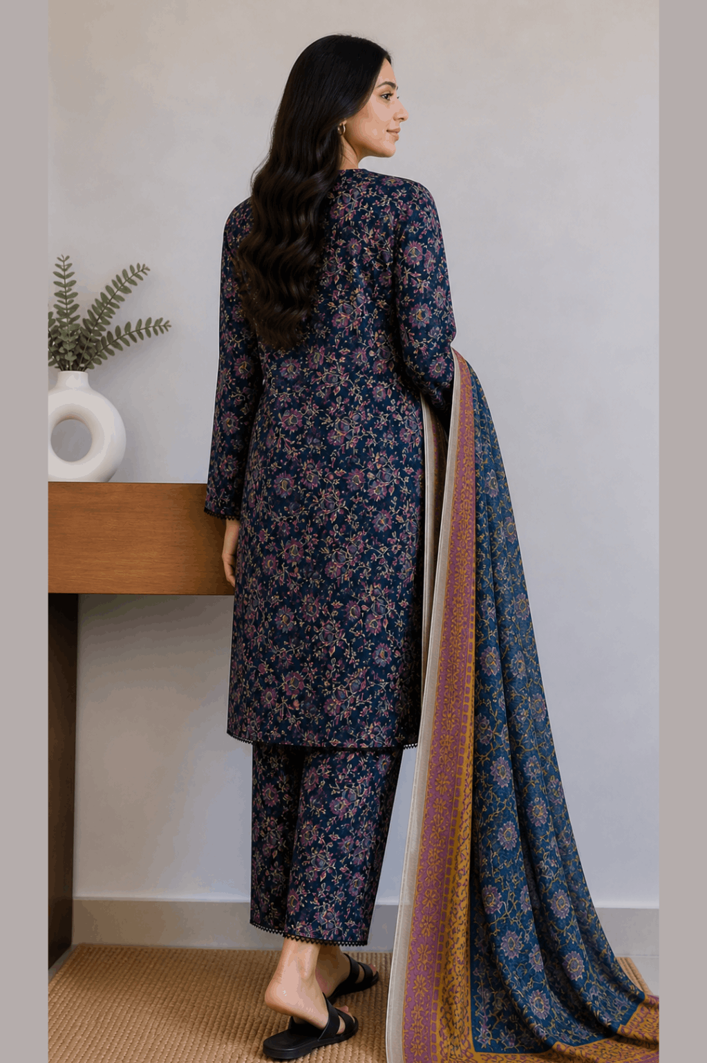 Breeza Digital Printed 3PC Ready to Wear Design No- 7507